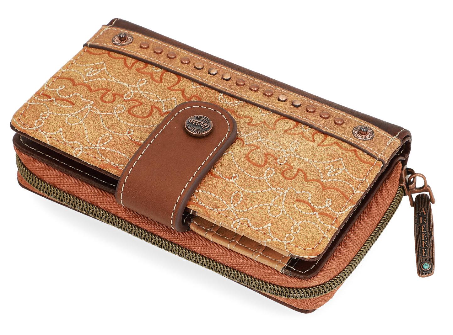 Anekke Arizona New Western Geldbeutel braun Nieten Lochmuster