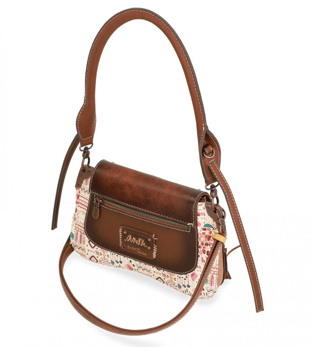 Anekke Arizona Western Schultertasche Nieten braun Überschlag