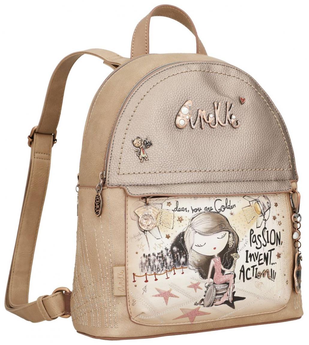 Anekke Backpack Hollywood Golden Glamour Print metallic