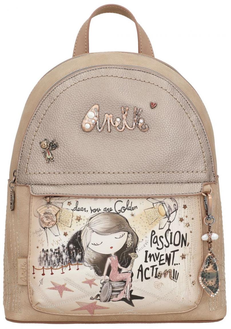 Anekke Backpack Hollywood Golden Glamour Print metallic