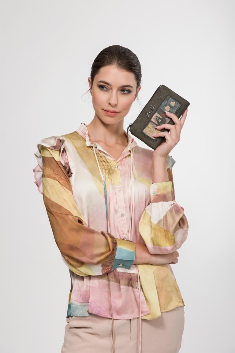 Anekke Börse flexibel Metallic Muse Amphora dunkelbunt RFID 