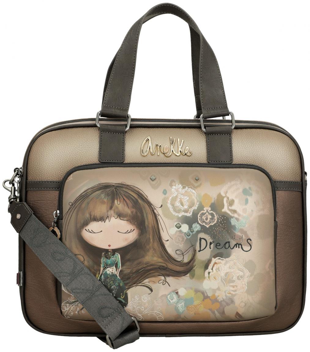 Anekke Businesstasche Damen Real herbstlich Erdtöne funkelnd Metallic
