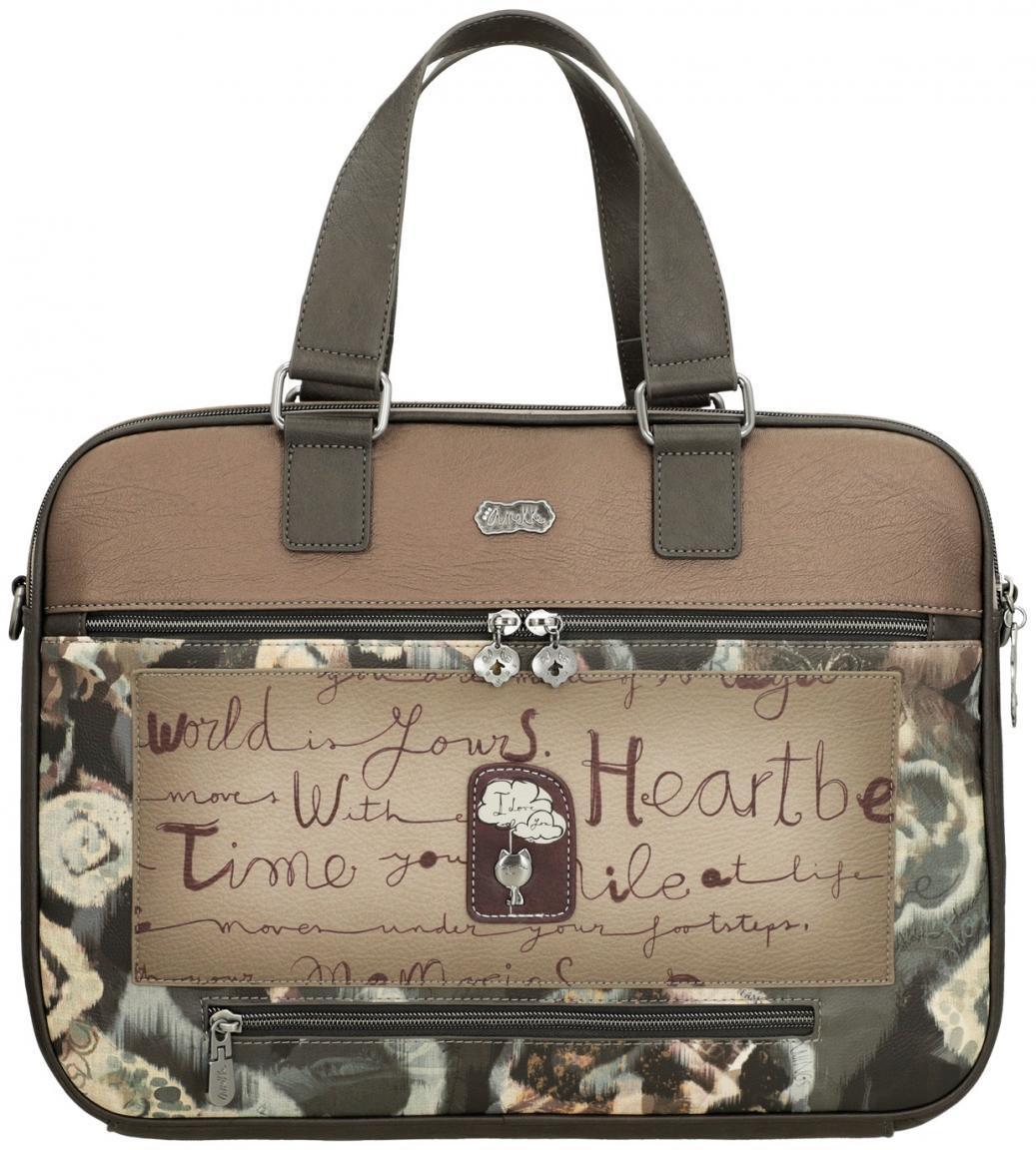 Anekke Businesstasche Damen Real herbstlich Erdtöne funkelnd Metallic