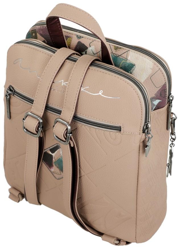 Anekke Cityrucksack Real Evolution Taupe diebstahlsicher