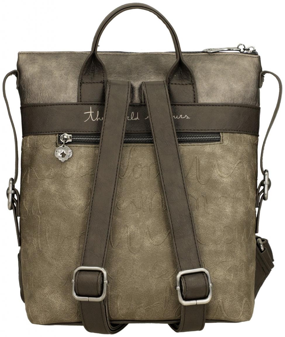 Anekke Cityrucksack dunkelbunt Real Manifesto bestickt
