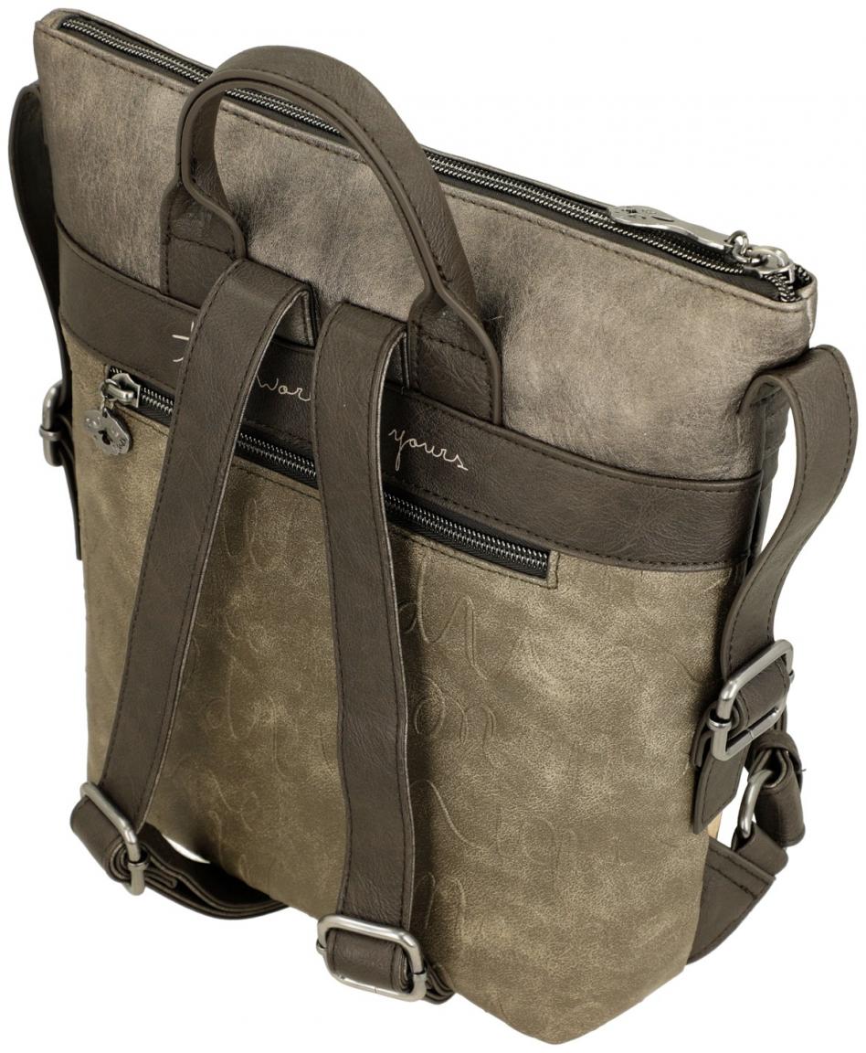 Anekke Cityrucksack dunkelbunt Real Manifesto bestickt