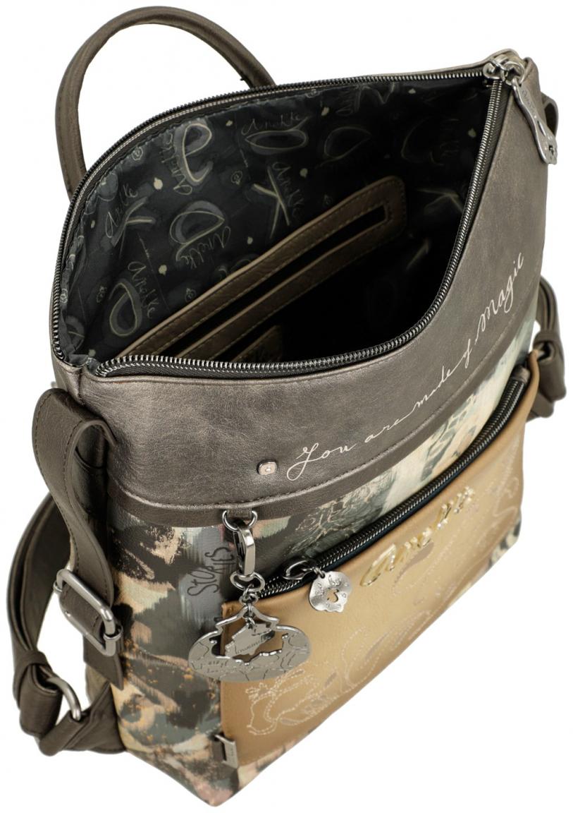 Anekke Cityrucksack dunkelbunt Real Manifesto bestickt