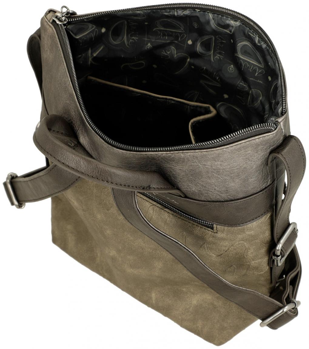 Anekke Cityrucksack dunkelbunt Real Manifesto bestickt