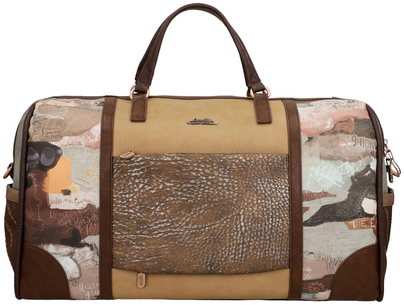 Anekke Core bestickte Reisetasche Prägung Glitzer Brauntöne