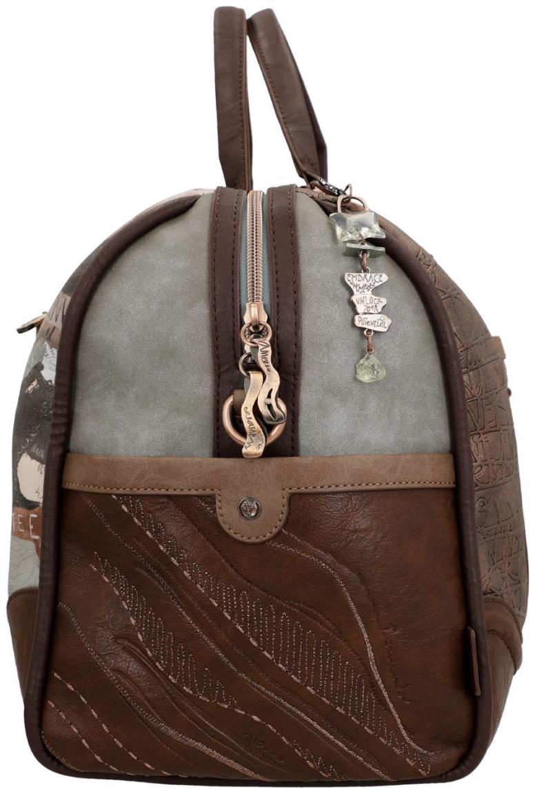 Anekke Core bestickte Reisetasche Prägung Glitzer Brauntöne