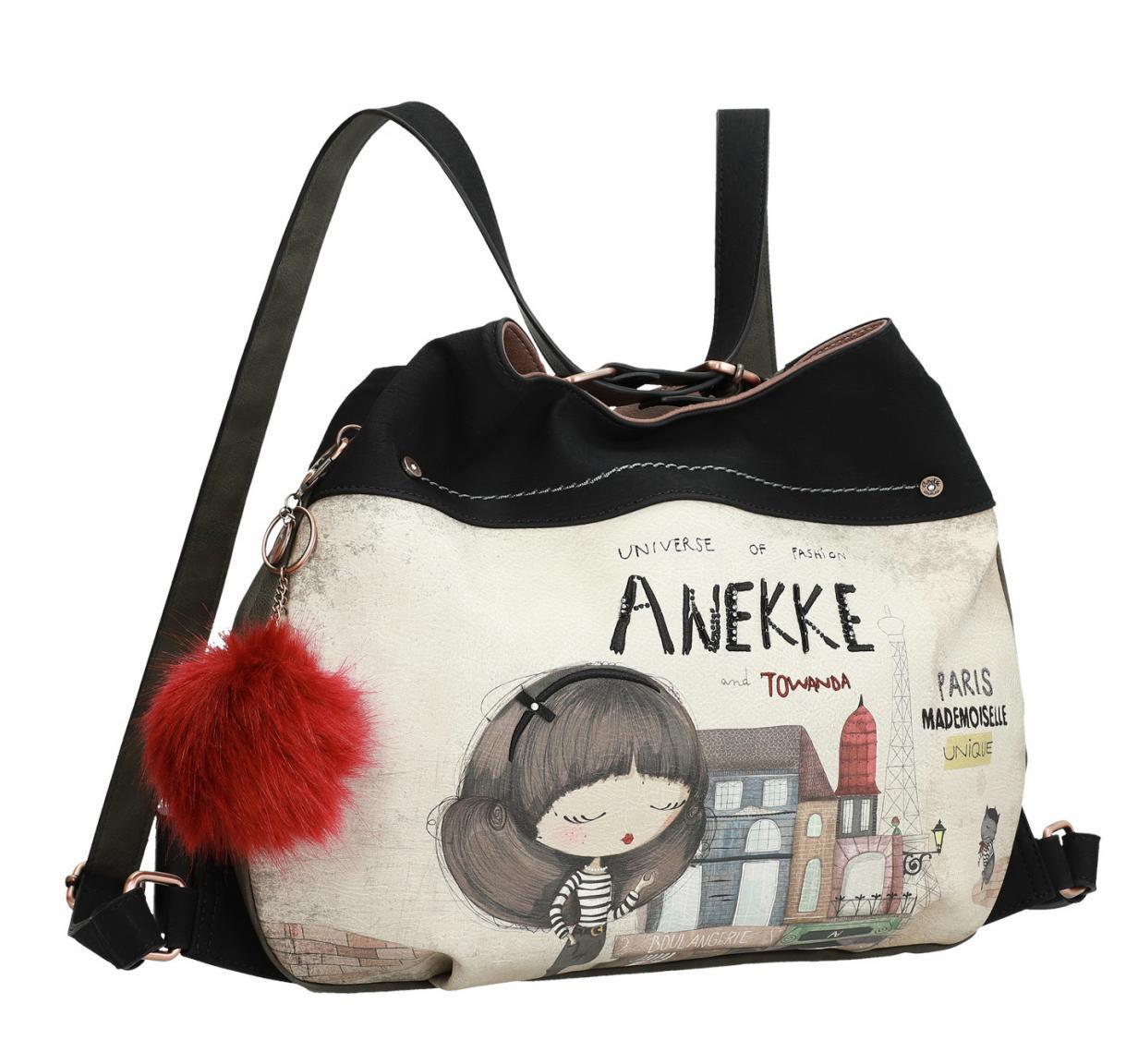 Anekke Couture Beuteltasche bestickt beige Paris Rucksack