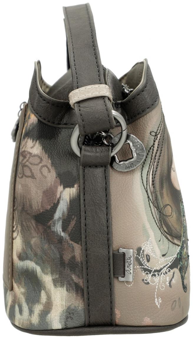 Anekke Crossbody Bag Real beige taupe Stickerei Glitzer