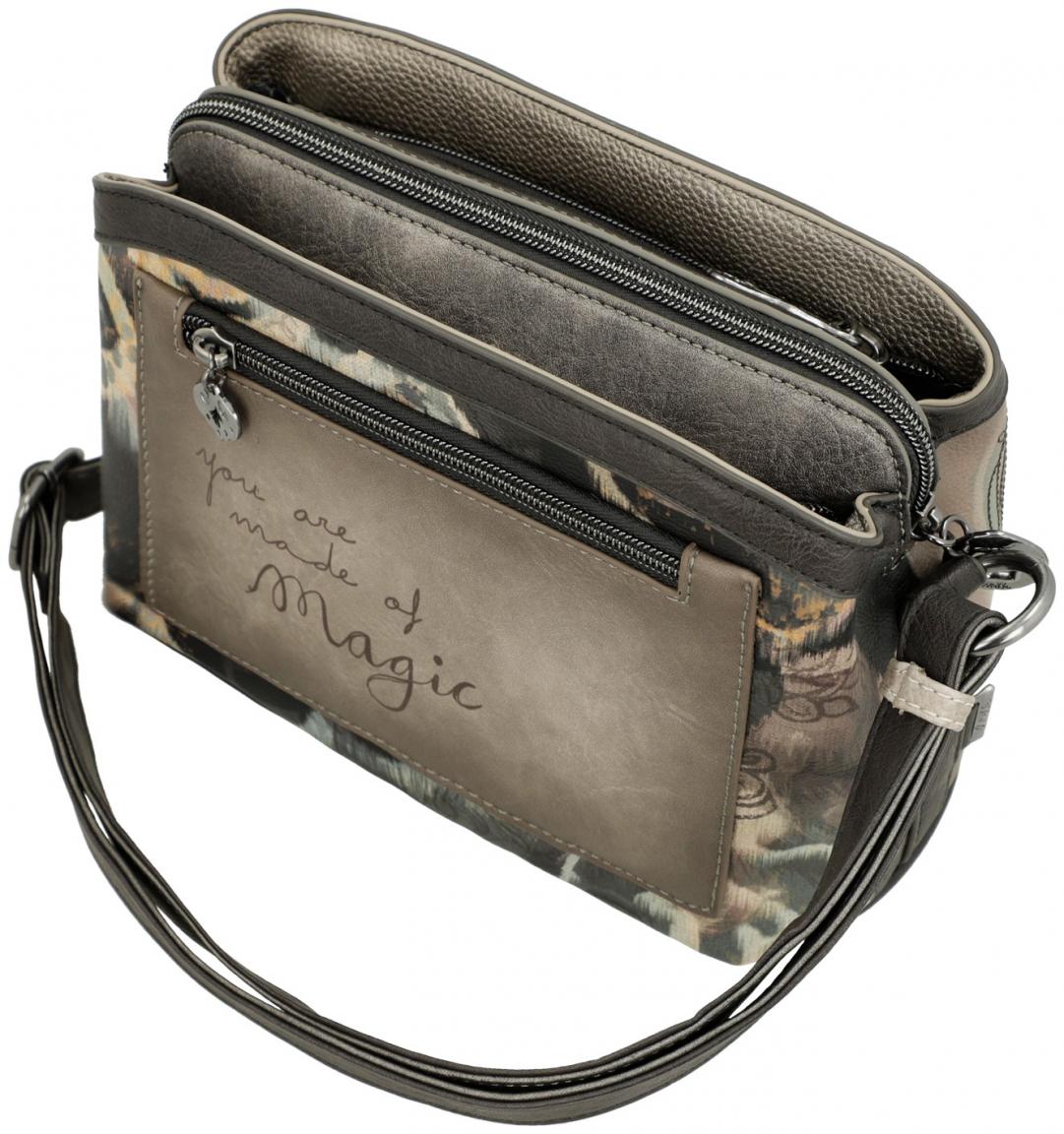 Anekke Crossbody Bag Real beige taupe Stickerei Glitzer