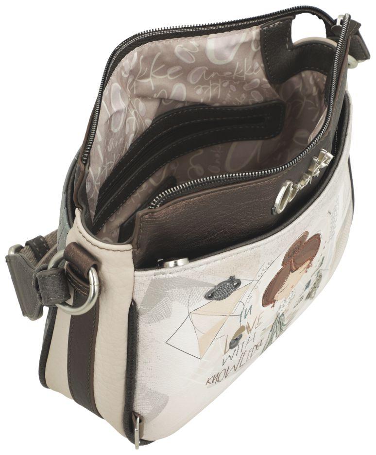 Anekke Crossbody Bag bestickt Sophia beige Glitzersteine metallic