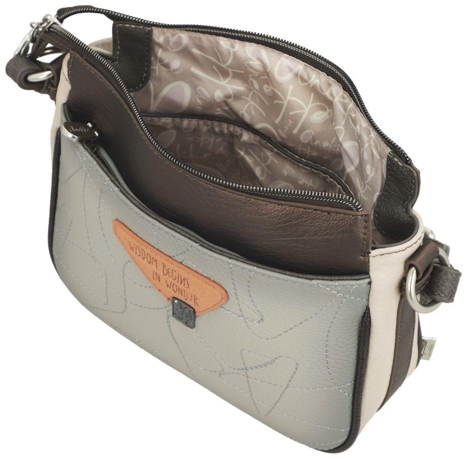 Anekke Crossbody Bag bestickt Sophia beige Glitzersteine metallic