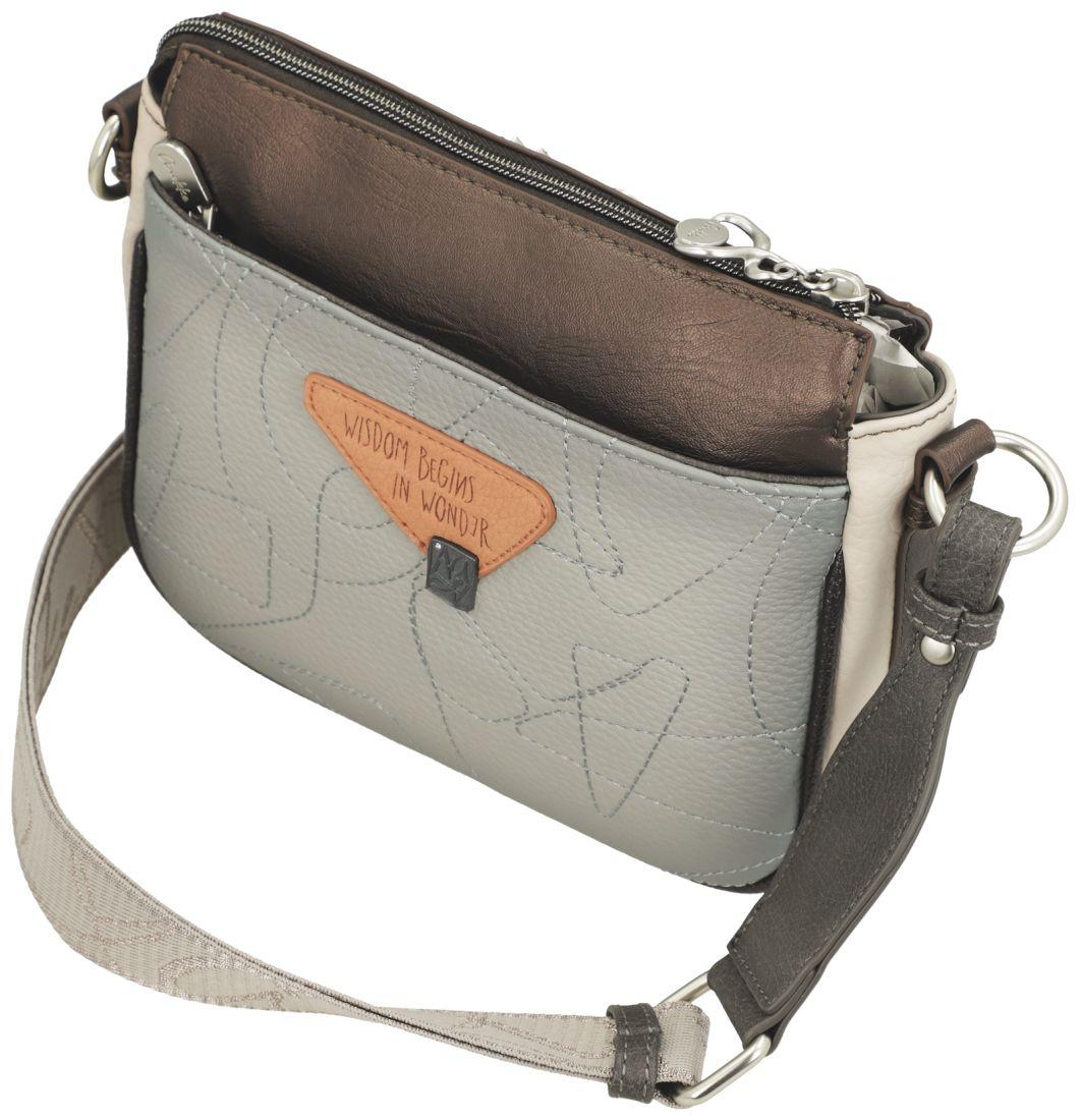 Anekke Crossbody Bag bestickt Sophia beige Glitzersteine metallic