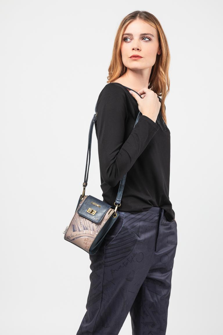 Anekke Crossovertasche Mademoiselle Studio Blau Drehverschluss