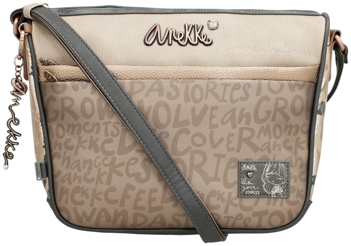 Anekke Crossovertasche beige metallic Real Intentions
