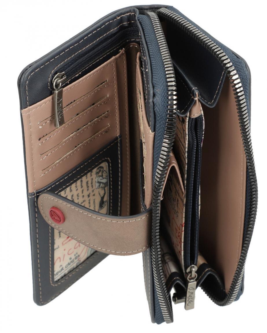 Anekke Damenbrieftasche City Art bunt rot blau