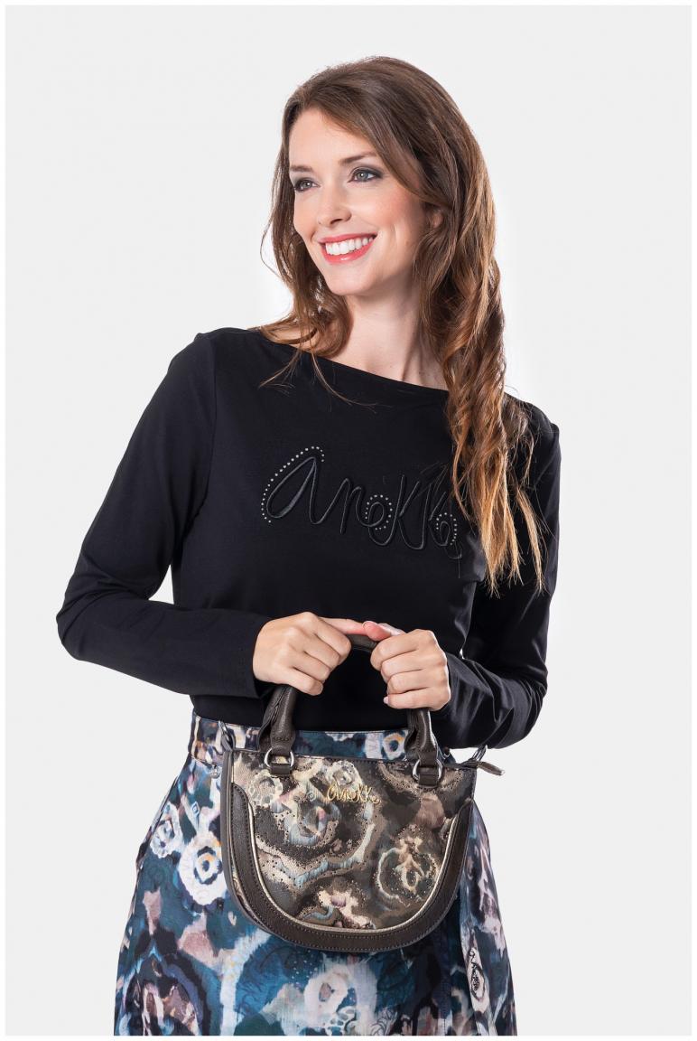 Anekke Damenhandtasche Ziernieten dunkelbunt Real Manifesto
