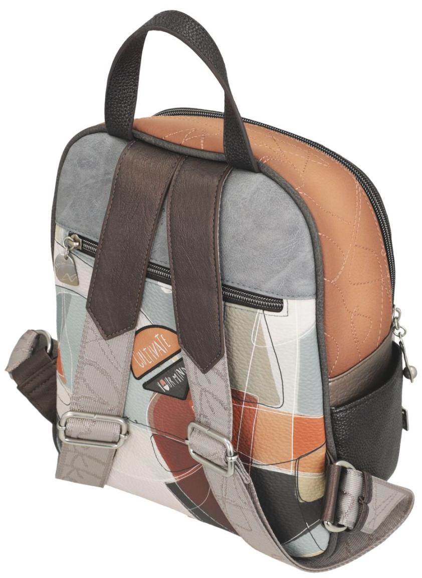 Anekke Damenrucksack Medium Sophia Braun gemustert