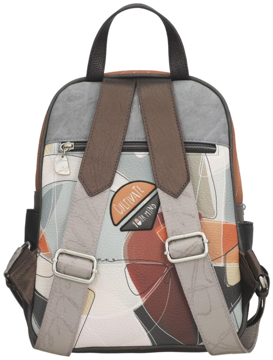 Anekke Damenrucksack Medium Sophia Braun gemustert