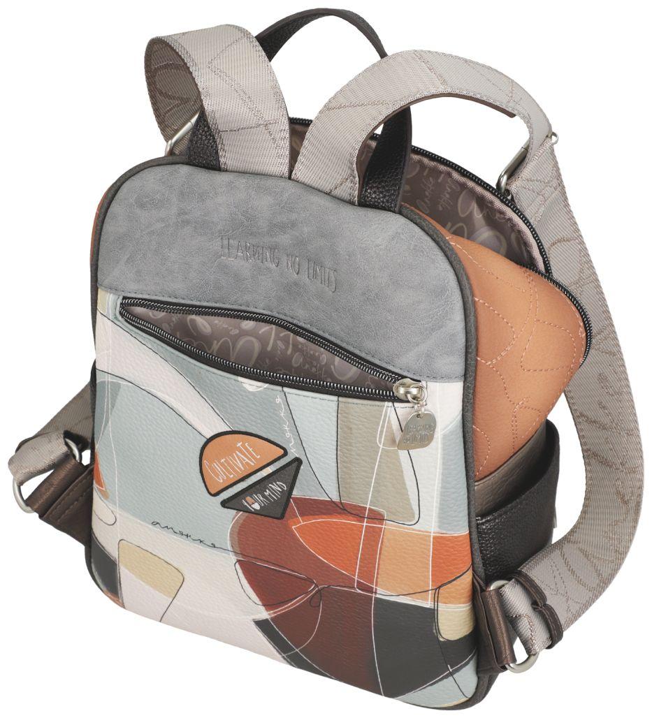 Anekke Damenrucksack Medium Sophia Braun gemustert