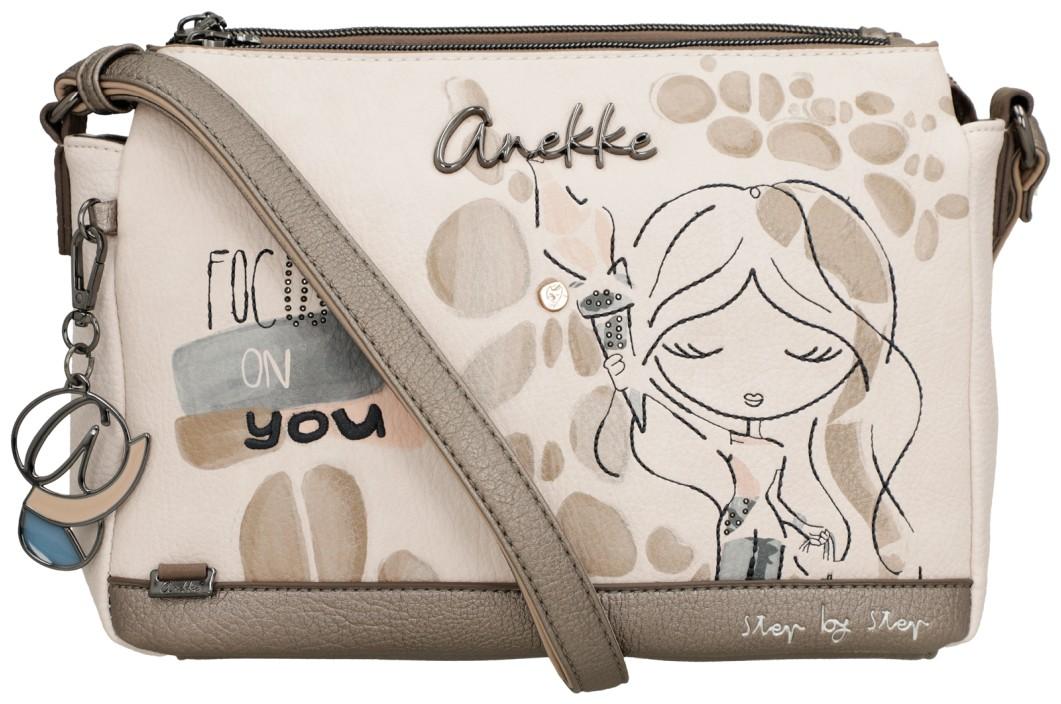 Anekke Damentasche beige Muse Olympia metallic Fackel Ziernieten