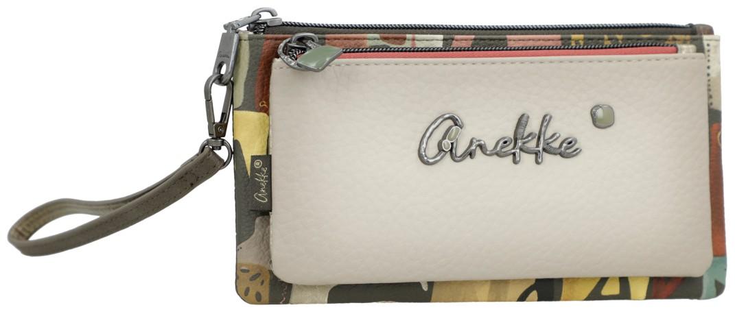 Anekke Etuibörse Muse beige Amphora dunkelbunt Handschlaufe Bronze