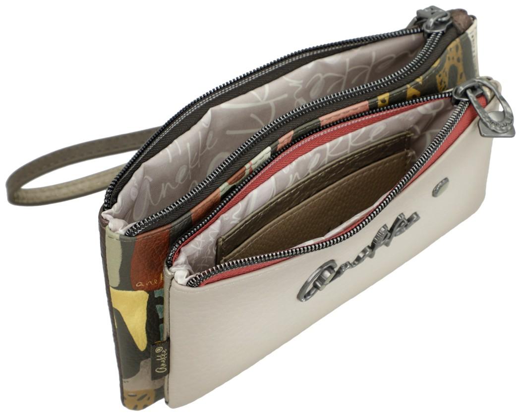 Anekke Etuibörse Muse beige Amphora dunkelbunt Handschlaufe Bronze