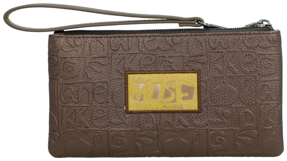 Anekke Etuibörse Muse beige Amphora dunkelbunt Handschlaufe Bronze