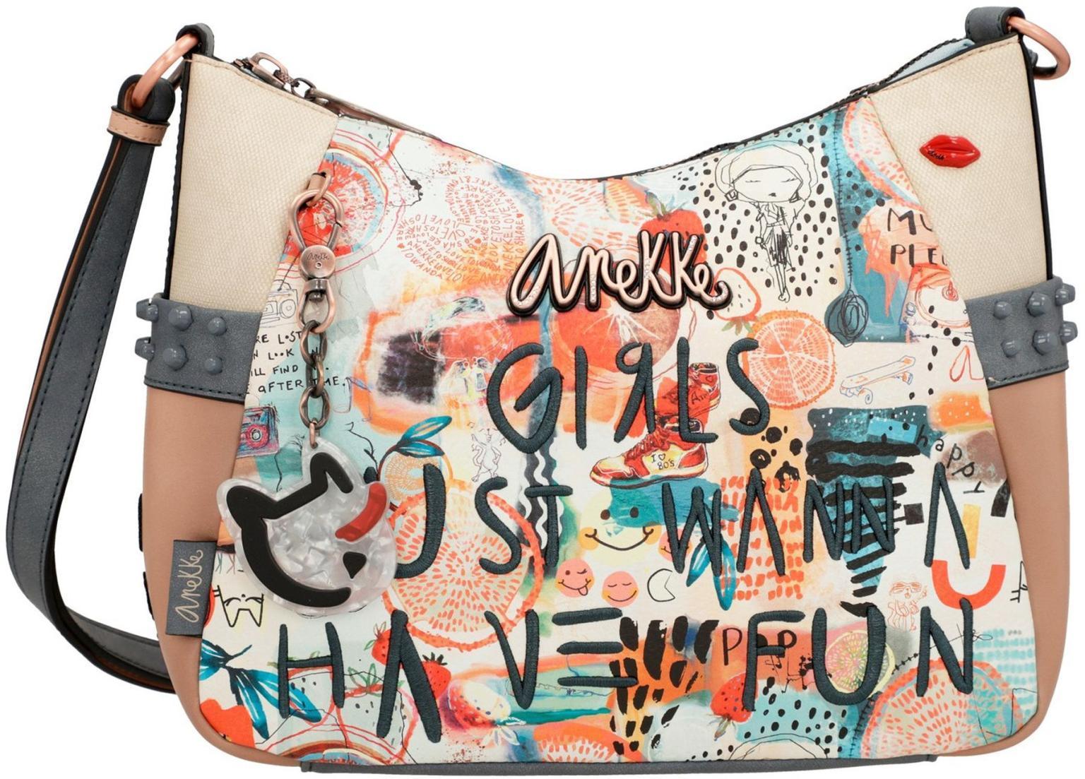 Anekke Fancy Printdesign Stickapplikation Fun and Music Crossbody Bag