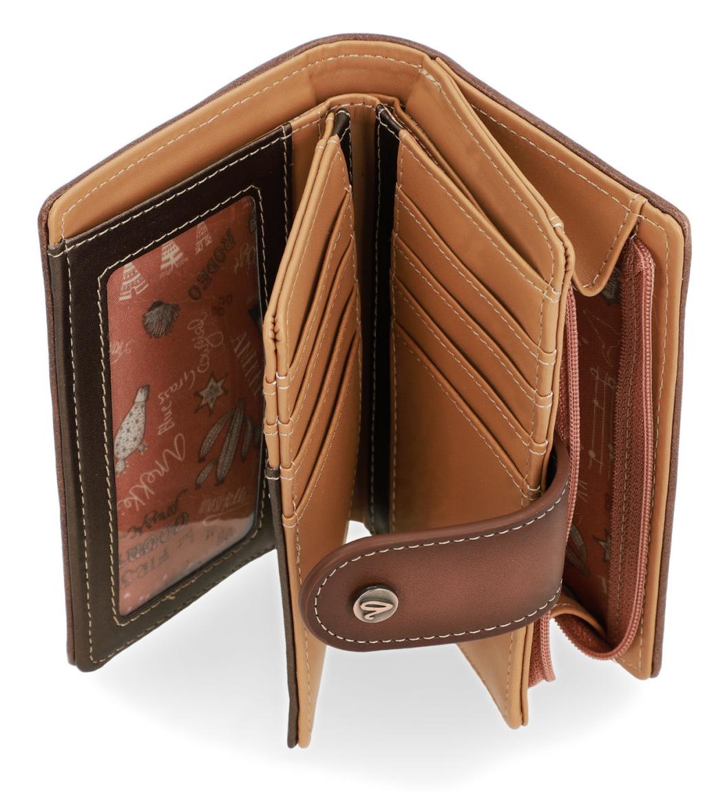 Anekke Geldtasche Arizona Cowgirl braun klappbar Country Roads