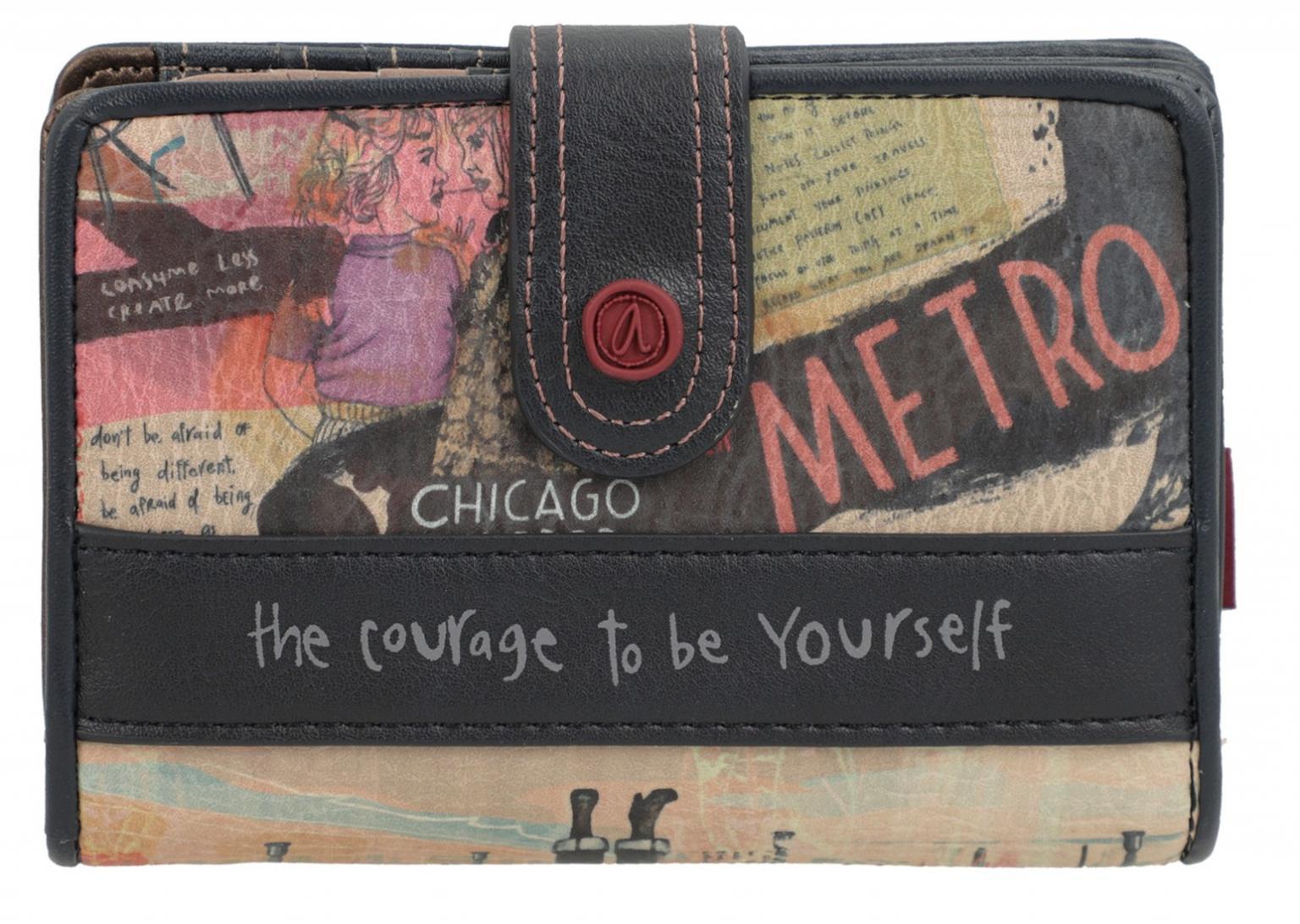 Anekke Geldtasche City Art Chicago Fotografin bunt rot blau