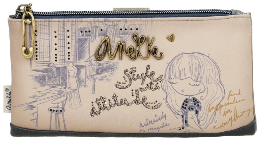 Anekke Geldtasche beige blau Mademoiselle Studio Modeatelier