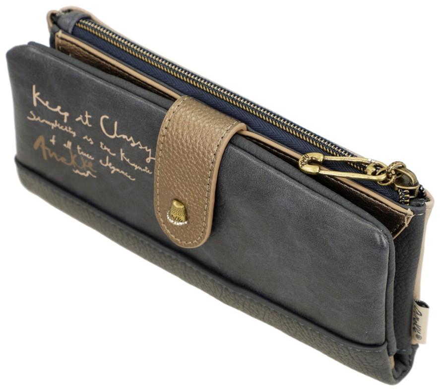 Anekke Geldtasche beige blau Mademoiselle Studio Modeatelier