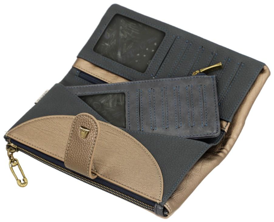 Anekke Geldtasche beige blau Mademoiselle Studio Modeatelier