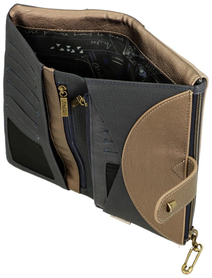 Anekke Geldtasche beige blau Mademoiselle Studio Modeatelier