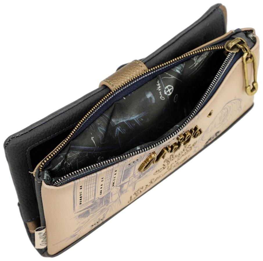 Anekke Geldtasche beige blau Mademoiselle Studio Modeatelier