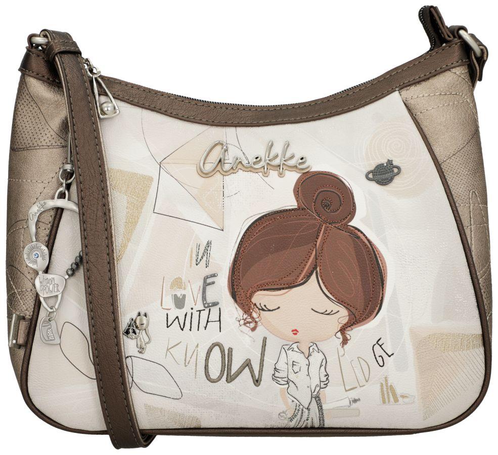 Anekke Handtasche Sophia abstrakt Metallic hell Print