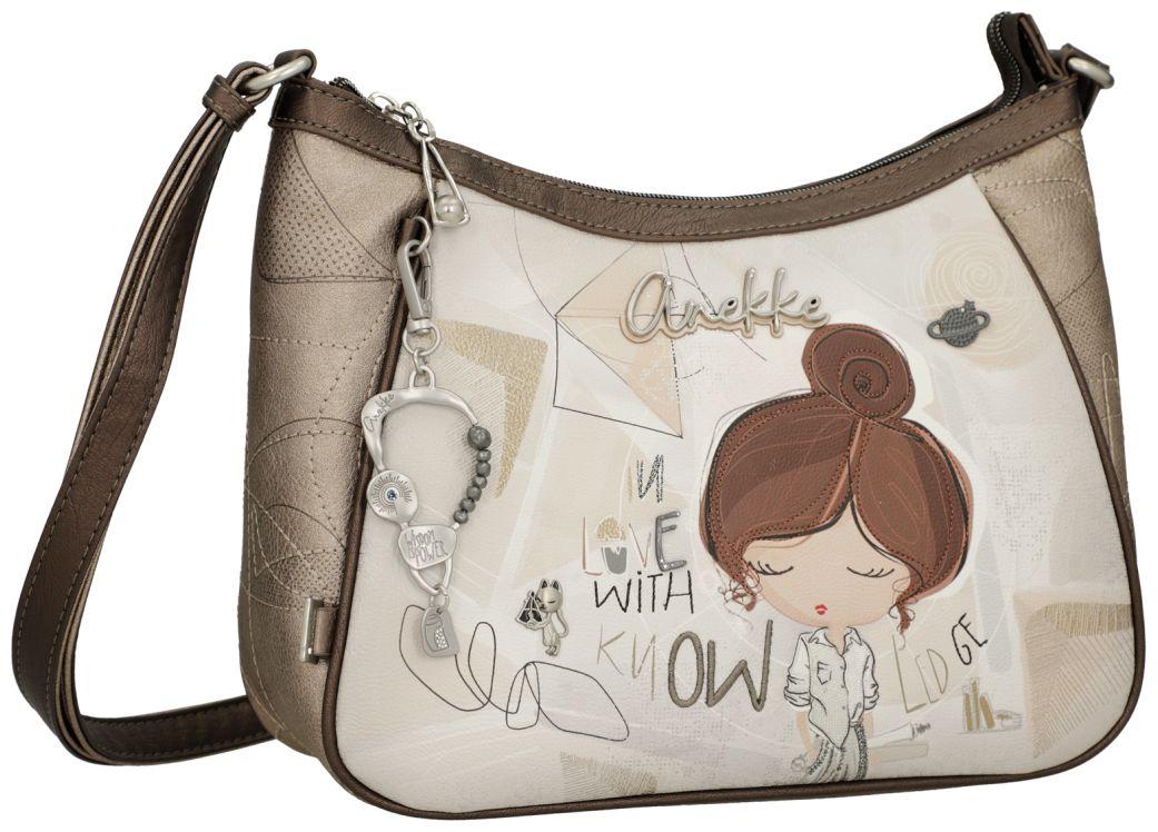 Anekke Handtasche Sophia abstrakt Metallic hell Print