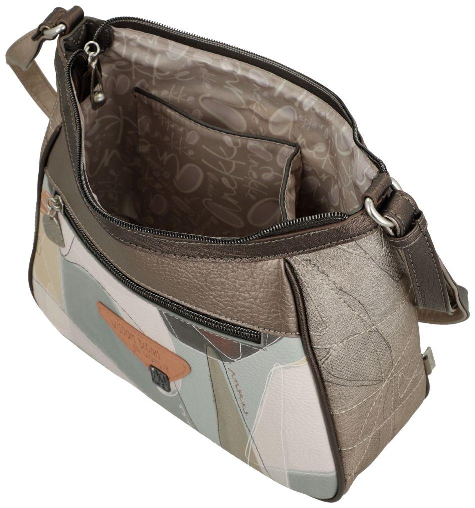 Anekke Handtasche Sophia abstrakt Metallic hell Print