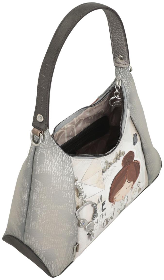Anekke Hobo Tasche Sophia Grau Schimmer