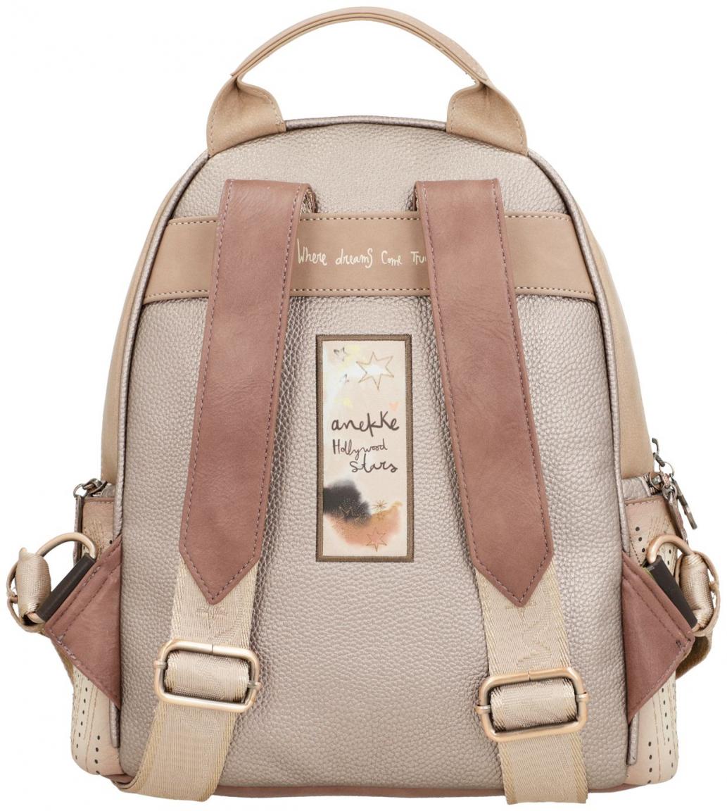 Anekke Hollywood Stars Alltagsrucksack beige bunt Logoprint