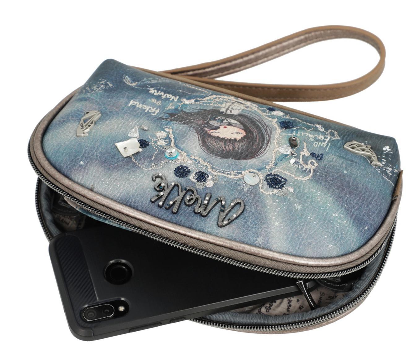 Anekke Iceland blau Taschenorganizer bestickt Clutch