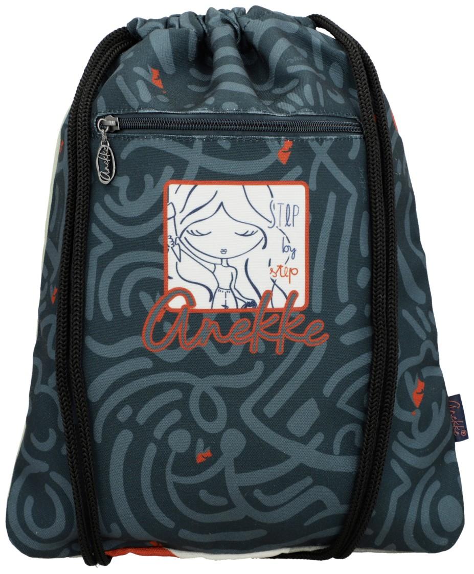 Anekke Jugendrucksack Drawstring Muse Eikon grau orange