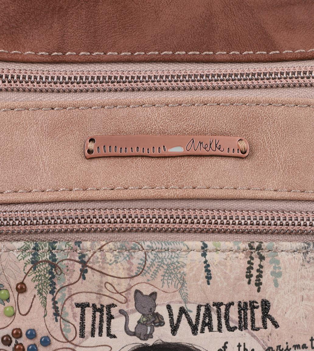 Anekke Jungle Watcher bestickte Schultertasche Bum Bag braun