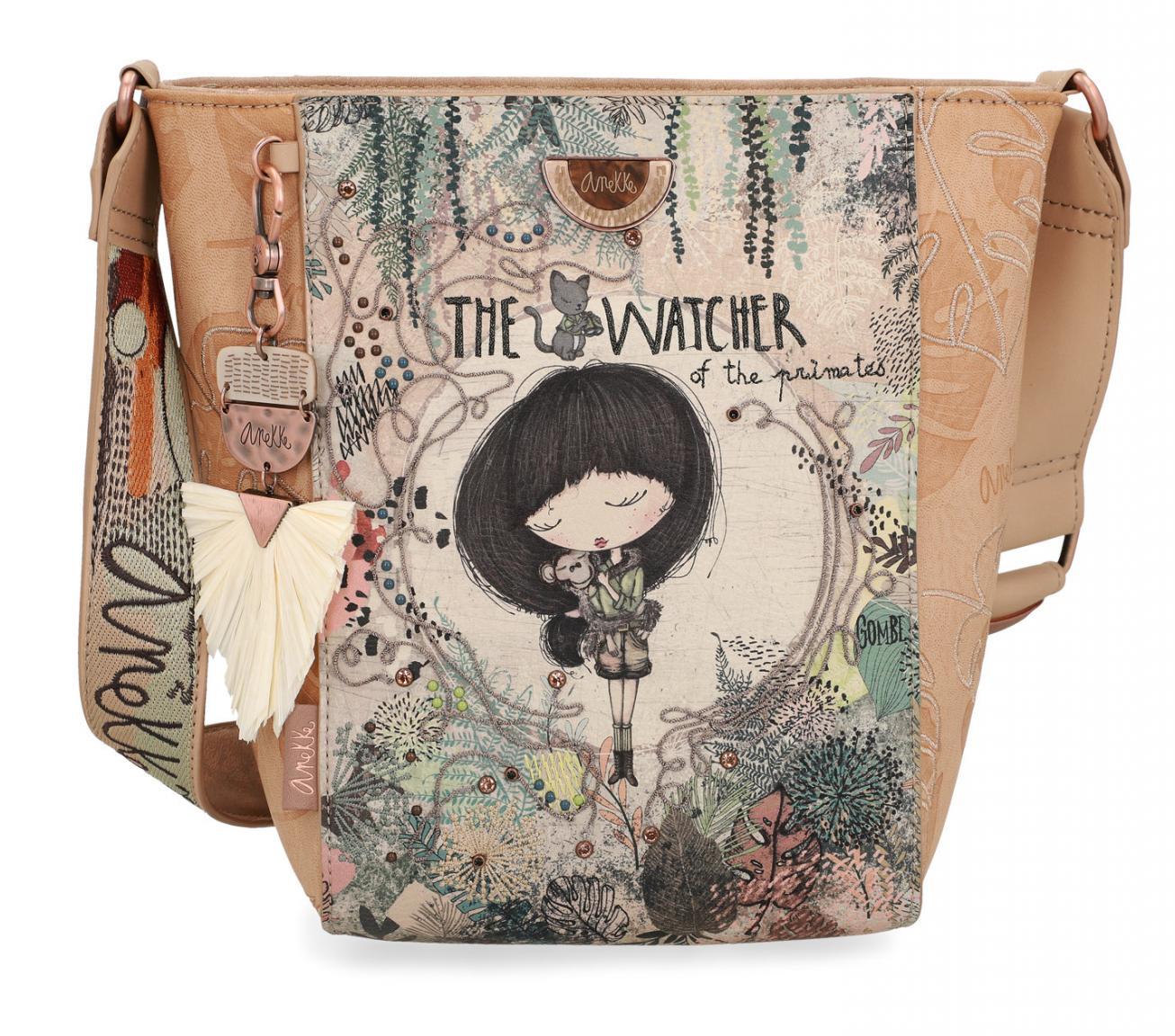 Anekke Jungle bestickte Bucket Bag Watcher Bastanhänger bunt