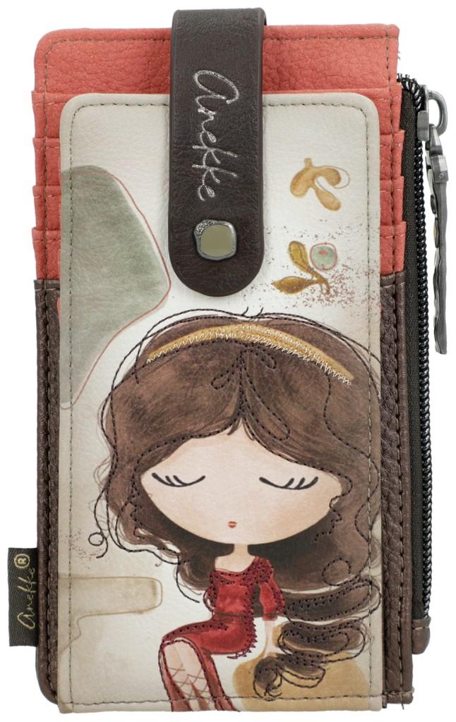 Anekke Kartenbörse Muse bestickt aufklappbar Print