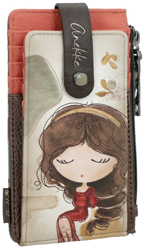 Anekke Kartenbörse Muse bestickt aufklappbar Print